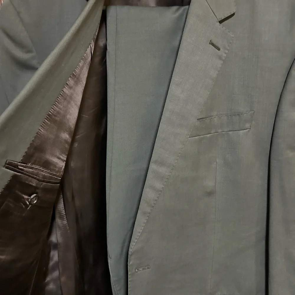Dark green, wool suit, formal attire - Picture 2 of 4